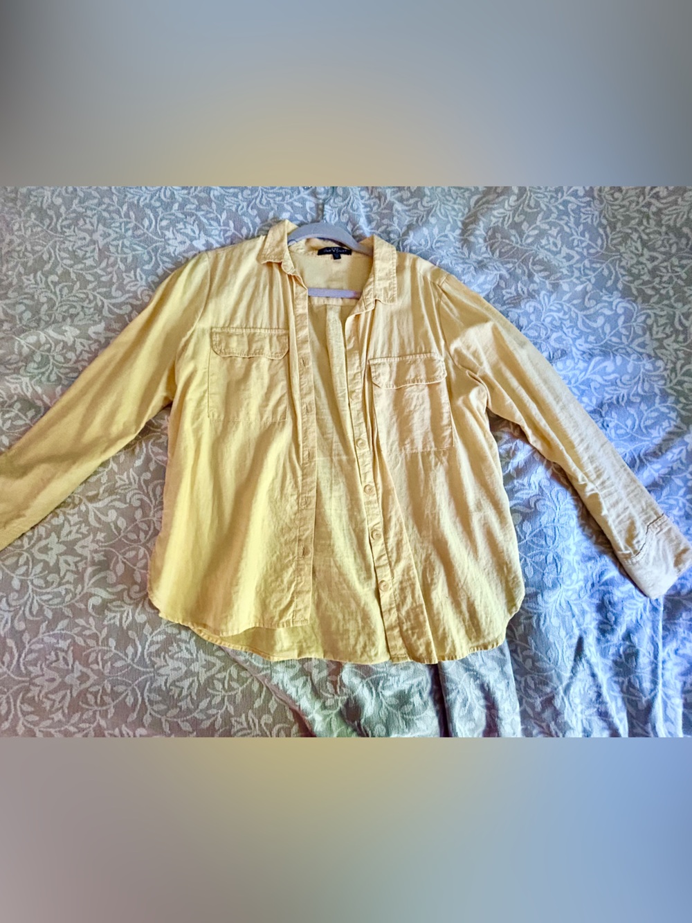 Velvet Heart Sunny Yellow Button Down Shirt